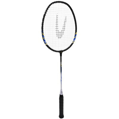 Loops Phantom Adult Badminton Racket - Black Steel Alloy Frame Comfort Grip Beginner