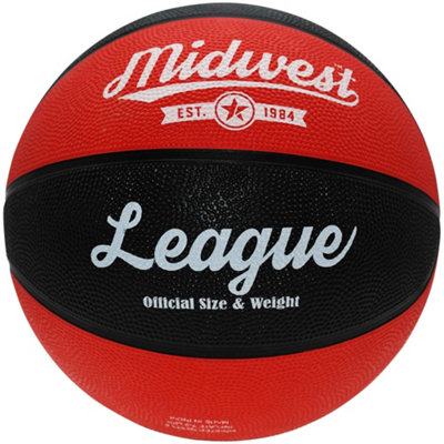 Loops Size 5 Red & Black League Basketball BallHigh Grip Rubber Durable Outdoor
