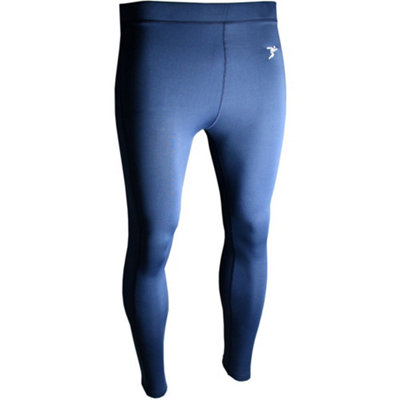 B&Q -  SNavy Junior Sports Baselayer Compression Leggins BottomsUnisex Training