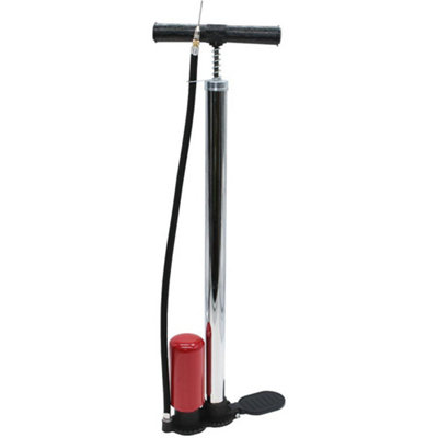 Precision Manual Stirrup Foot PumpFootball Rugby Basketball Hand Operated Ball Inflator from B&Q
