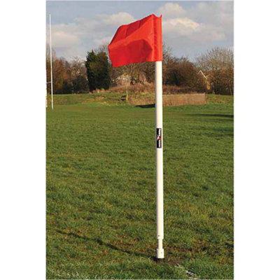 Precision 4 Pack 5Ft Football Corner Post & Sleeve Set50mm All WeatherFlags Not Inc from B&Q