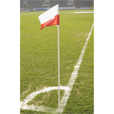 Precision 4 Pack 6Ft Football Corner Posts SetSpiked Flexible 20mm White Flags Not Inc from B&Q