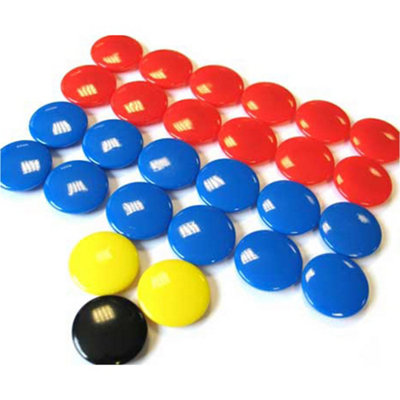 Precision 27 Pack 2Cm Magnetic Board Markers Football Rugby Futsal Tactics Theory Training from B&Q