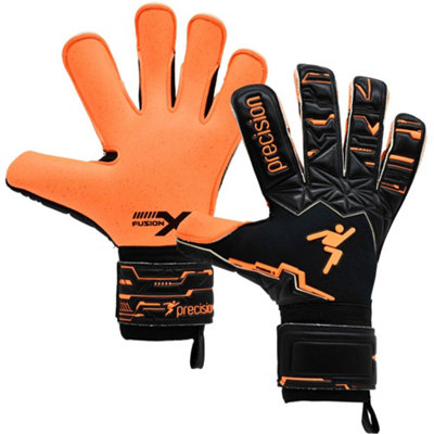 Precision Size 7 Professional Junior Goal Keeping GlovesFusion X Orange Keeper Glove from B&Q