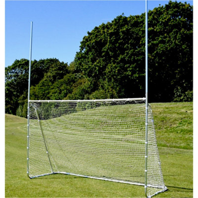 B&Q -  10 X 6 / 12 Feet Multi Sport Steel Goal Posts & NetFootball Rugby Hurling