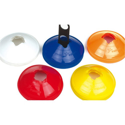 Precision 50 Pack 200mm Round Saucer Cone Marker Set Assorted Flexible Pitch Court Train from B&Q