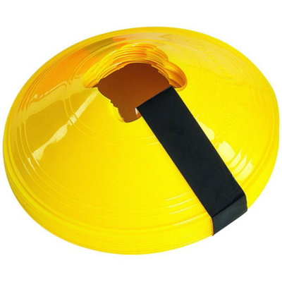 Precision 10 Pack 200mm Round Saucer Cone Marker Set Yellow Flexible Pitch Court Training from B&Q