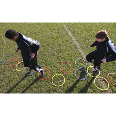 Precision 12 Pack Agility Hoop RingsFootball Rugby Speed & Footwork Training Drill from B&Q