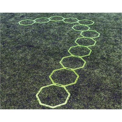 Precision 12 Pack Octa-Hoop Agility RingsFootball Rugby Speed & Footwork Training Drill from B&Q