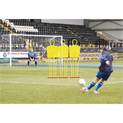 Precision 3 Pack Adult 6Ft Football Mannequin Set & BagSpiked Grass Dummy Defenders from B&Q