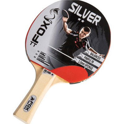 Fox TT 2 Star Table Tennis Bat1.5mm Sponge 5mm Blade Flared Handle Racket Ping Pong from B&Q