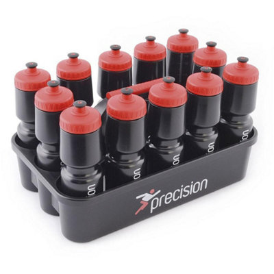 Loops 12 Pack 750Ml Pull Top Sports Water Bottle & Carrier HolderTraining Team Lid from B&Q