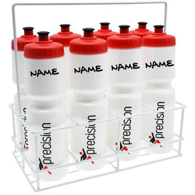 Loops 8 Pack 750Ml Pull Top Sports Water Bottle & Carrier HolderTraining Team Lid from B&Q