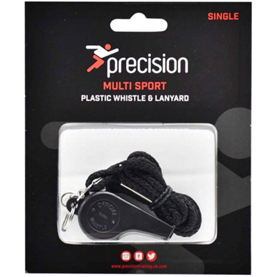 Precision Multi-Sport Handheld Plastic Whistle & LanyardFootball Rugby Referee School from B&Q