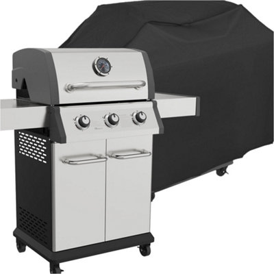  High-Performance 3 Burner Gas Bbq Grill With Weatherproof Cover - Ideal For Outdoor Cooking