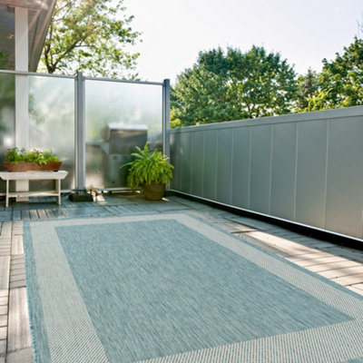 The Rugs Ecology Collection Outdoor Rugs In Aqua  200Aq from B&Q