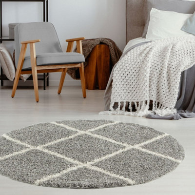 The Rugs Myshaggy Collection Rugs Diamond Design In 383 Gi Grey