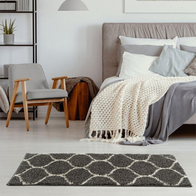 The Rugs Myshaggy Collection Rugs Trellis Design In 384D Dark/Grey