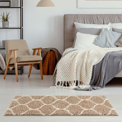 The Rugs Myshaggy Collection Rugs Trellis Design In 384 Bi Beige