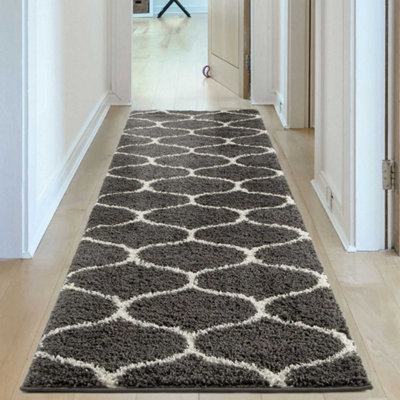 The Rugs Myshaggy Collection Rugs Trellis Design In 384D Dark/Grey