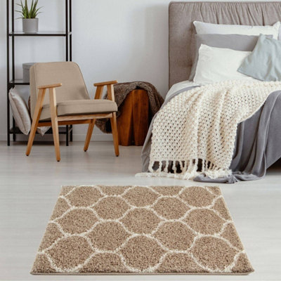 The Rugs Myshaggy Collection Rugs Trellis Design In 384 Bi Beige