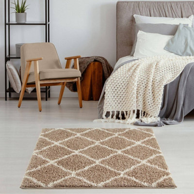 The Rugs Myshaggy Collection Rugs Moroccan Design In 385 Bi Beige
