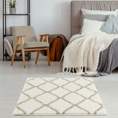 The Rugs Ivory/Beige Myshaggy Collection Rugs Moroccan Design In 385 Ib