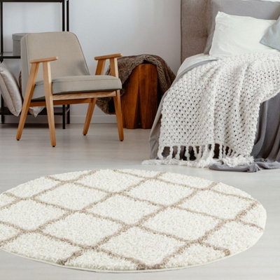 The Rugs Ivory/Beige Myshaggy Collection Rugs Moroccan Design In 385 Ib