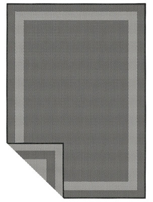The Rugs Duo Weave Collection Outdoor Rugs In Bordered Design - B&Q