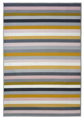 The Rugs Maestro Collection Striped Design Multicolour  46-3667 from B&Q