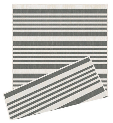 The Rugs Duo Weave Collection Outdoor Rugs In Modern Stripes