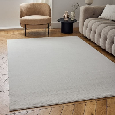 The Rugs Carmel Striped Area Rug And Runner Non Shedding, Stain Resistant, Soft Cream