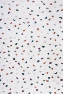 The Rugs Moodi Shaggy Multicolour Jubile Rug Runner Dots Thick High Pile For Living RoomsBedroomsHallwaysKitchens from B&Q