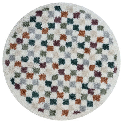 The Rugs Moodi Shaggy Multicolour Pulseway Rug Runner Tartan Thick High Pile For Living RoomsBedroomsHallwaysKitchens from B&Q