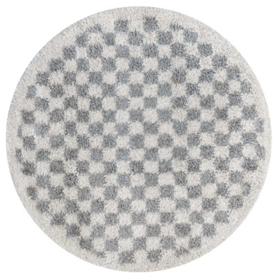 The Rugs Moodi Shaggy Grey Mulberry Rug Runner Tartan Thick High Pile For Living RoomsBedroomsHallwaysKitchens from B&Q