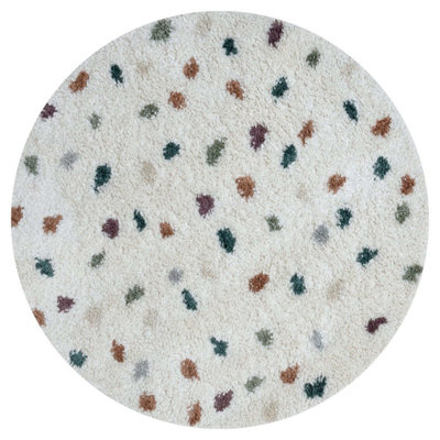 B&Q -  Moodi Shaggy Multicolour Jubile Rug Runner Dots Thick High Pile For Living RoomsBedroomsHallwaysKitchens