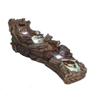 Outdoor Living UK Aqua Creations Kingston Woodland River Solar Water Feature from B&Q