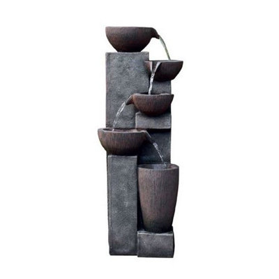 Outdoor Living Uk Aqua Creations Burgos Pouring Bowls Mains Plugin Powered Water Feature