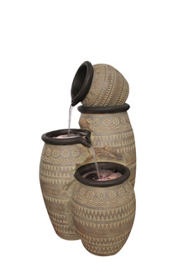 Outdoor Living UK Aqua Creations Mediterranean Pouring Bowls Solar Water Feature from B&Q