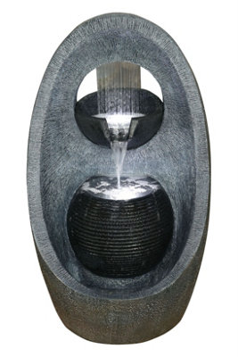 Outdoor Living UK Aqua Creations Colchester Cascade Solar Water Feature With Protective Cover from B&Q