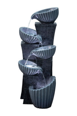 Outdoor Living Uk Aqua Creations Amaya Pouring Bowls Mains Plugin Powered Water Feature
