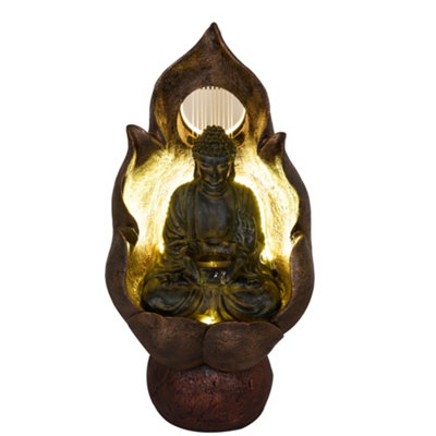 Outdoor Living UK Fintona Lotus Buddha With Cover from B&Q