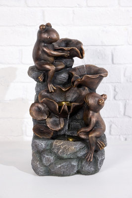 Outdoor Living UK Altico Bronzed Frogs Water Feature Without Cover from B&Q