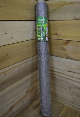 Samuel Alexander 2 Pack Of 10M Galvanised Metal Chicken Garden Wire Netting Or Fencing from B&Q