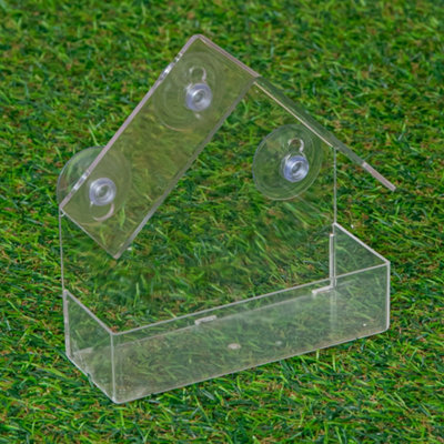 Samuel Alexander 15Cm Plastic Window Wild Bird Seed Feeder Box With Suction Cups from B&Q
