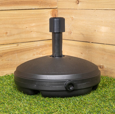 Samuel Alexander 7Kg Or 7 Litre Capacity Water Filled Garden Parasol Umbrella Base In Black from B&Q