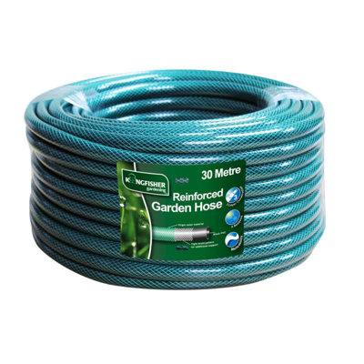 Samuel Alexander 30M Reinforced Garden Hose Pipe / Hosepipe In Green from B&Q