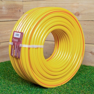 B&Q -  15M Pro Gold Kink Resistant Reinforced Garden Hose Pipe