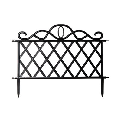 Samuel Alexander 27Cm Black Plastic Garden Patio Lawn Border Fence Edging from B&Q