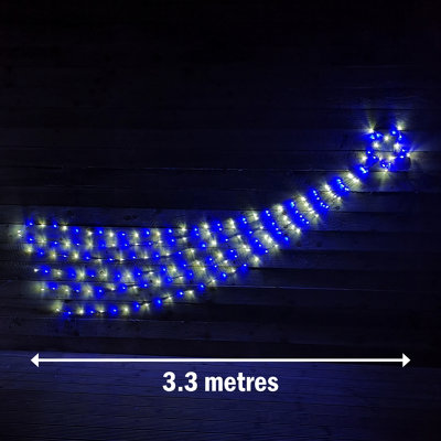 Samuel Alexander Light/Blue/White 200 Led Multifunction Shooting Star Silhouette Christmas In & 3.32M